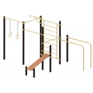 Спортивный комплекс с кольцами и кронштейном для груши YSK130