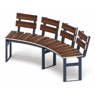 Модульная скамья радиальная (темный дуб) МФ 42.01.18