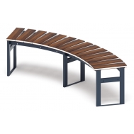 Модульная скамья радиальная (темный дуб) МФ 42.01.17