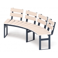 Модульная скамья радиальная (беленый дуб) МФ 42.01.18-01