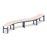 Модульная скамья радиальная (беленый дуб) МФ 42.01.20-01