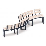 Модульная скамья радиальная (беленый дуб) МФ 42.01.22-01