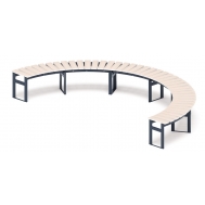 Модульная скамья радиальная (беленый дуб) МФ 42.01.24-01