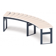 Модульная скамья радиальная (беленый дуб) МФ 42.01.17-01