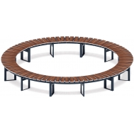 Модульная скамья радиальная (темный дуб) МФ 42.01.26