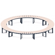 Модульная скамья радиальная (беленый дуб) МФ 42.01.26-01