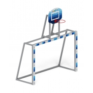 Ворота мини футбольные с баскетбольным щитом СО 2.60.05-03