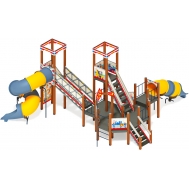 БУРОВАЯ детский игровой комплекс (горка-труба винтовая Н 2000, горка труба Н 1200)