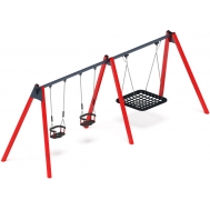 Качели М3 тройные ИО 13.М.06.03.01.01-01.1 (красные)