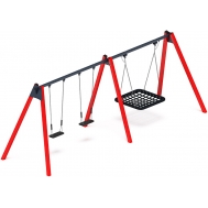 Качели М3 тройные ИО 13.М.06.03.03.01-01 (красные)