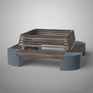 Скамья ФЕСТИВАЛЬ бетонная С-74