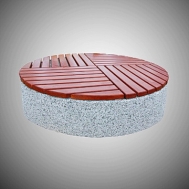 Скамья бетонная КРУГЛАЯ БОЛЬШАЯ С-144-1