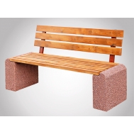 Скамья бетонная С-27 (Евро 1 со спинкой)