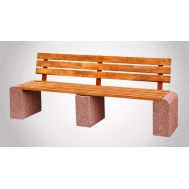 Скамья бетонная С-27 L (Евро 1 Лонг со спинкой)