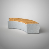 Скамья ОНДА бетонная С-66-R100