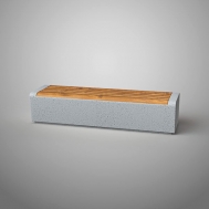 Скамья ОНДА с бетонным основанием без спинки С-66-200