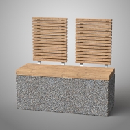 Скамья бетонная (со спинкой) С-57