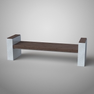 Скамья парковая бетонная С-53