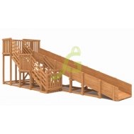 Зимняя деревянная горка Snow Fox, скат 8 м