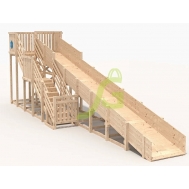 Зимняя горка IgraGrad Snow Fox, скат 10 м, без окраски