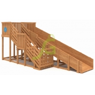 Зимняя деревянная горка Snow Fox, скат 5,9 м