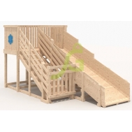 Зимняя горка IgraGrad Snow Fox, скат 4 м, без окраски