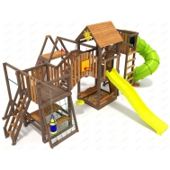 Детская площадка IgraGrad Панда Фани Мостик 2 с трубой 2,1м