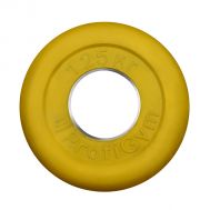 Диск обрезиненный &quot;ProfiGym&quot; d 51 мм жёлтый 1,25 кг, фото 1
