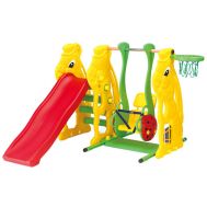 Горка &quot;Заяц&quot;+ баскетбольное кольцо + качели SL-08, фото 1