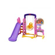 Горка + качели + ворота &quot;Котенок&quot; PS-050 лиловый, фото 1