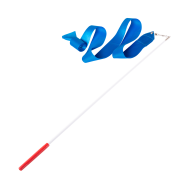 Лента для художественной гимнастики RGR-201 4м, с палочкой 46 см, голубой, фото 1