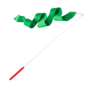 Лента для художественной гимнастики AGR-201 6м, с палочкой 56 см, зеленый, фото 1