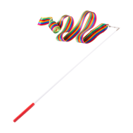 Лента для художественной гимнастики AGR-201 4м, с палочкой 46 см, радуга, фото 1