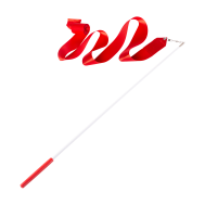 Лента для художественной гимнастики AGR-201 6м, с палочкой 56 см, красный, фото 1