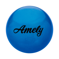 Мяч для художественной гимнастики AGB-102 19 см, синий, с блестками, фото 1