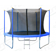 Батут JUNHOP 10’. Комплект с защитной сетью и лестницей. Синий, фото 1