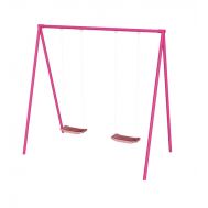Детская площадка КАЧЕЛИ ДВУХМЕСТНЫЕ РОЗОВЫЕ, фото 1