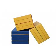 Мат № 5 (100 х 200 х 10) складной 3 сложения сине/жёлтый, фото 1