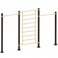 Трехсекционный комплекс шведская стенка + турник разноуровневый Air Gym YSK27, фото 1