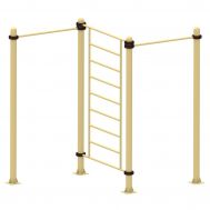 Трехсекционный комплекс турник + шведская стенка (змейка) Air-Gym YSK30, фото 1