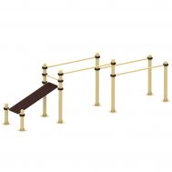 Спортивные уличные брусья+скамья для пресса Air-Gym YSK52, фото 1