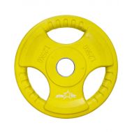 Диск обрезиненный STARFIT BB-201  1,25 кг, d=26 мм, стальная втулка, желтый 1/16, фото 1