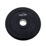 Диск обрезиненный STARFIT BB-202  1 кг, d=26 мм, стальная втулка, черный 1/20, фото 1