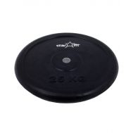 Диск обрезиненный STARFIT BB-202 25 кг, d=26 мм, стальная втулка, черный 1/1, фото 1