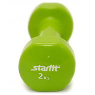 Гантель виниловая STARFIT DB-101 2 кг, зеленая (1 шт.) 1/10, фото 1