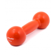 Гантель виниловая STARFIT DB-102 1,5 кг, оранжевая (1 шт.) 1/12, фото 1