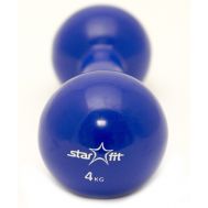 Гантель виниловая STARFIT DB-102 4 кг, темно-синяя (1 шт.) 1/4, фото 1