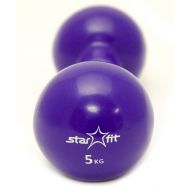 Гантель виниловая STARFIT DB-102 5 кг, фиолетовая (1 шт.) 1/4, фото 1