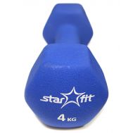 Гантель неопреновая STARFIT DB-201 4 кг, темно-синяя (1 шт.) 1/4, фото 1