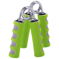 Эспандер кистевой пружинный ES-304, пара, мягкая ручка, зеленый/серый, фото 1